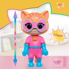JUST PLAY - Super Gatitos Disney Junior Ginny Luz Y Sonido 9 Piezas 20cm