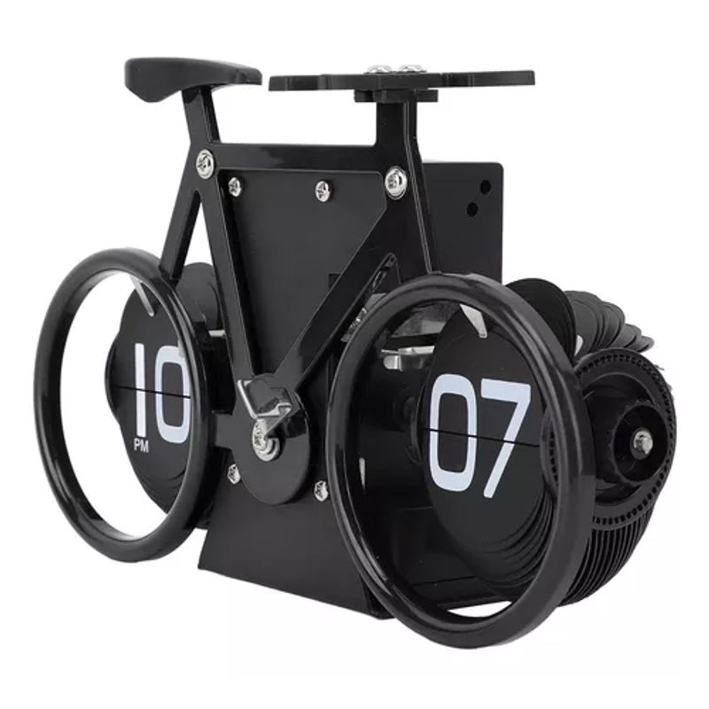 GENERICO - Reloj de escritorio plegable vintage con forma de bicicleta