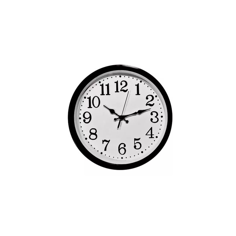 GENERICO - Reloj de Pared Grande Redondo 39cm Mural Decorativo Silencioso Negro y Blanco