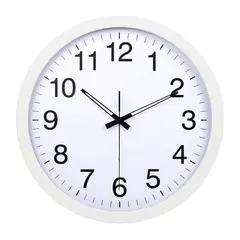 GENERICO - Reloj pared decoración moderno 30cm silencioso estructura blanca