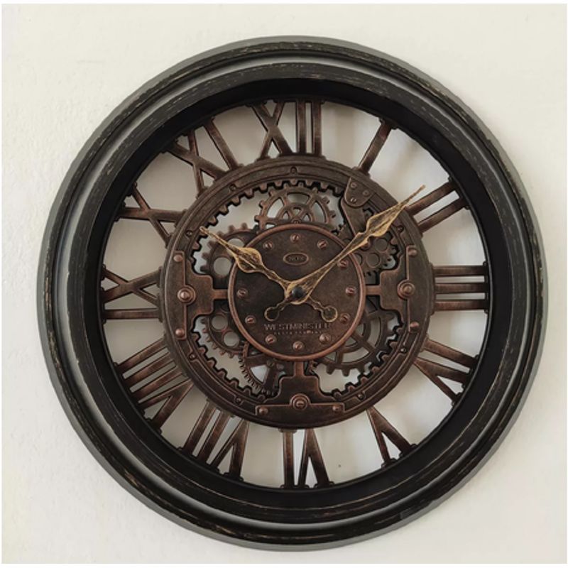 GENERICO - Reloj de pared cm elemental Color café