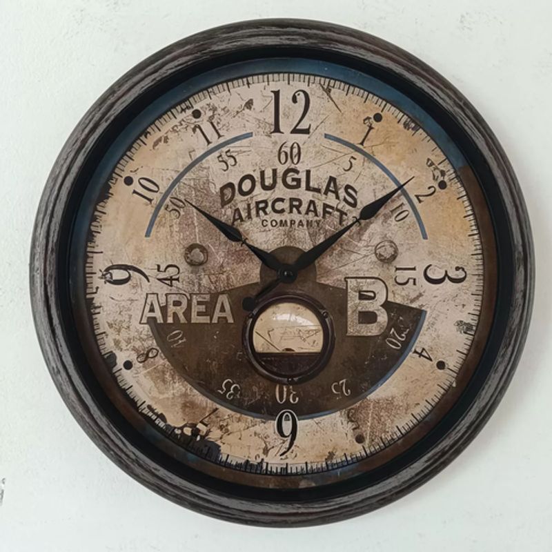 GENERICO - Reloj de pared  cm elemental café