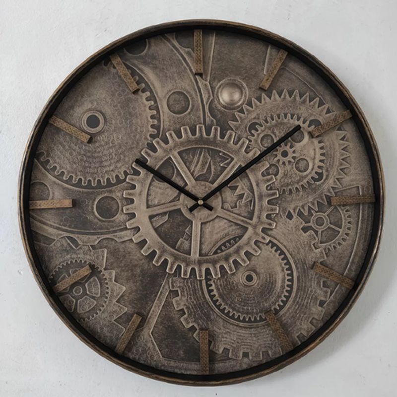 GENERICO - Reloj de pared 529x232x55 cm elemental café