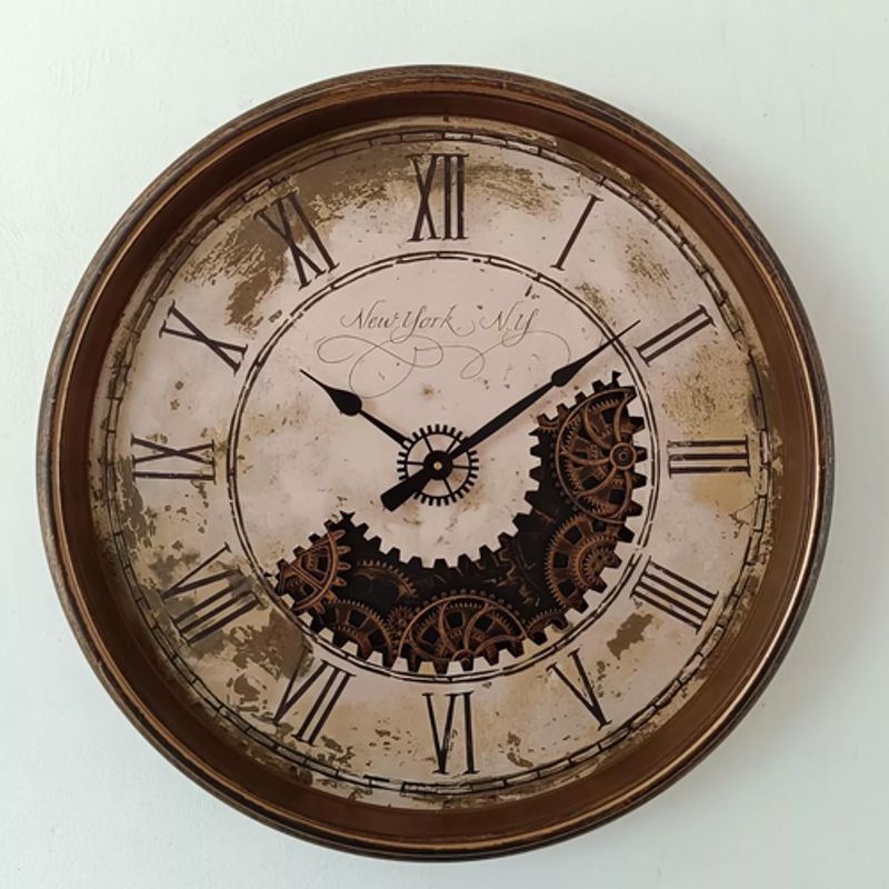 GENERICO - Reloj de pared  cm elemental  Color café