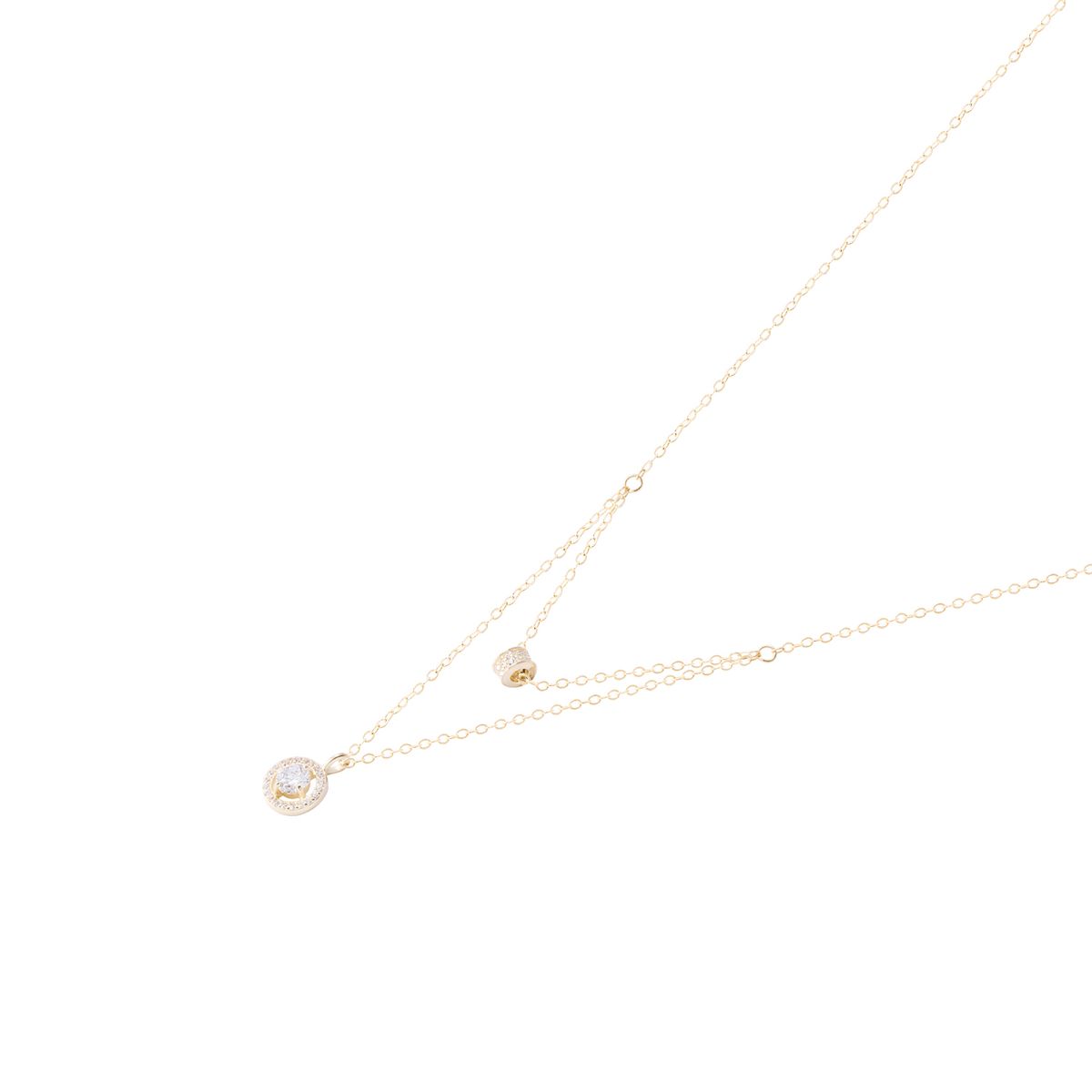 JB JOYAS BARON - Collar Revestido en Oro 18kt Doble Capa con Circonitas