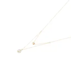 JB JOYAS BARON - Collar Revestido en Oro 18kt Doble Capa con Circonitas