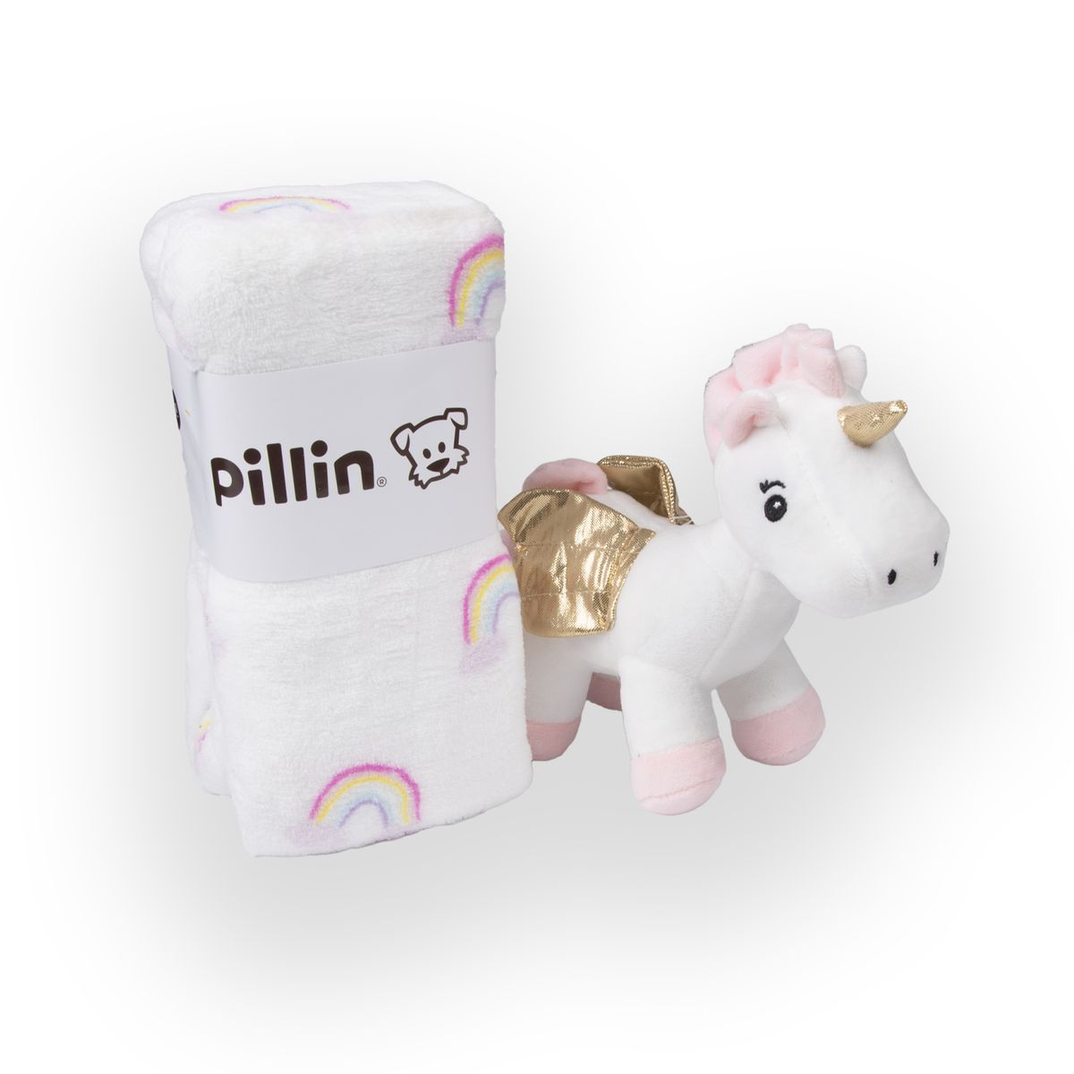 PILLIN - Peluche con manta Unicornio Pillin PRW153BCO