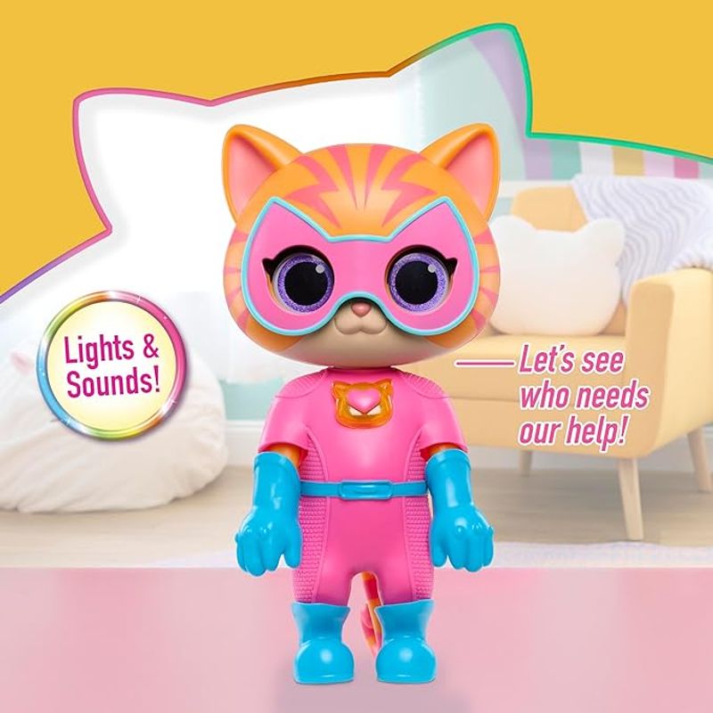 JUST PLAY - Super Gatito Disney Junior Ginny Luz Y Sonido 9 Piezas 20cm