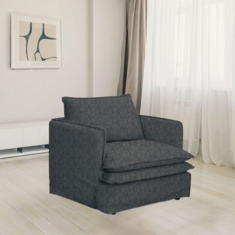 HORIZONTE URBANO - Poltrona Isidora con funda desmontable lavable Marengo