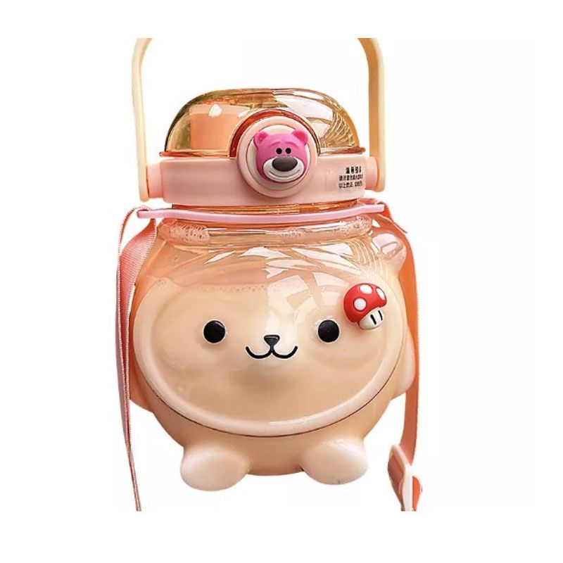 GENERICO - Botella De Agua Grande Oso Kawai Stickers 1300ml