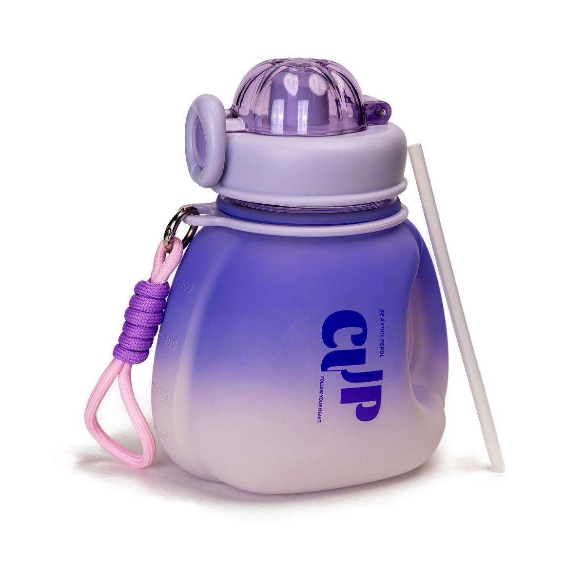 CHINITOWN - Botella De Agua Con Agarre 1000ml Morado Blanco Chinitown