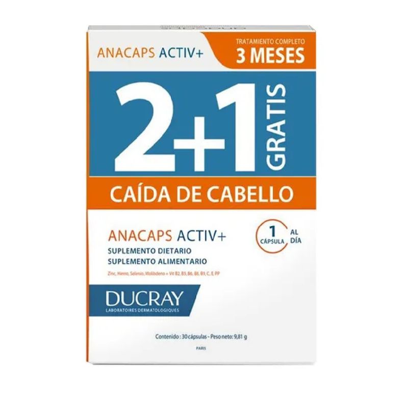 PHARMA - Ducray Anacaps 30 Cápsulas 3x2 Unidades