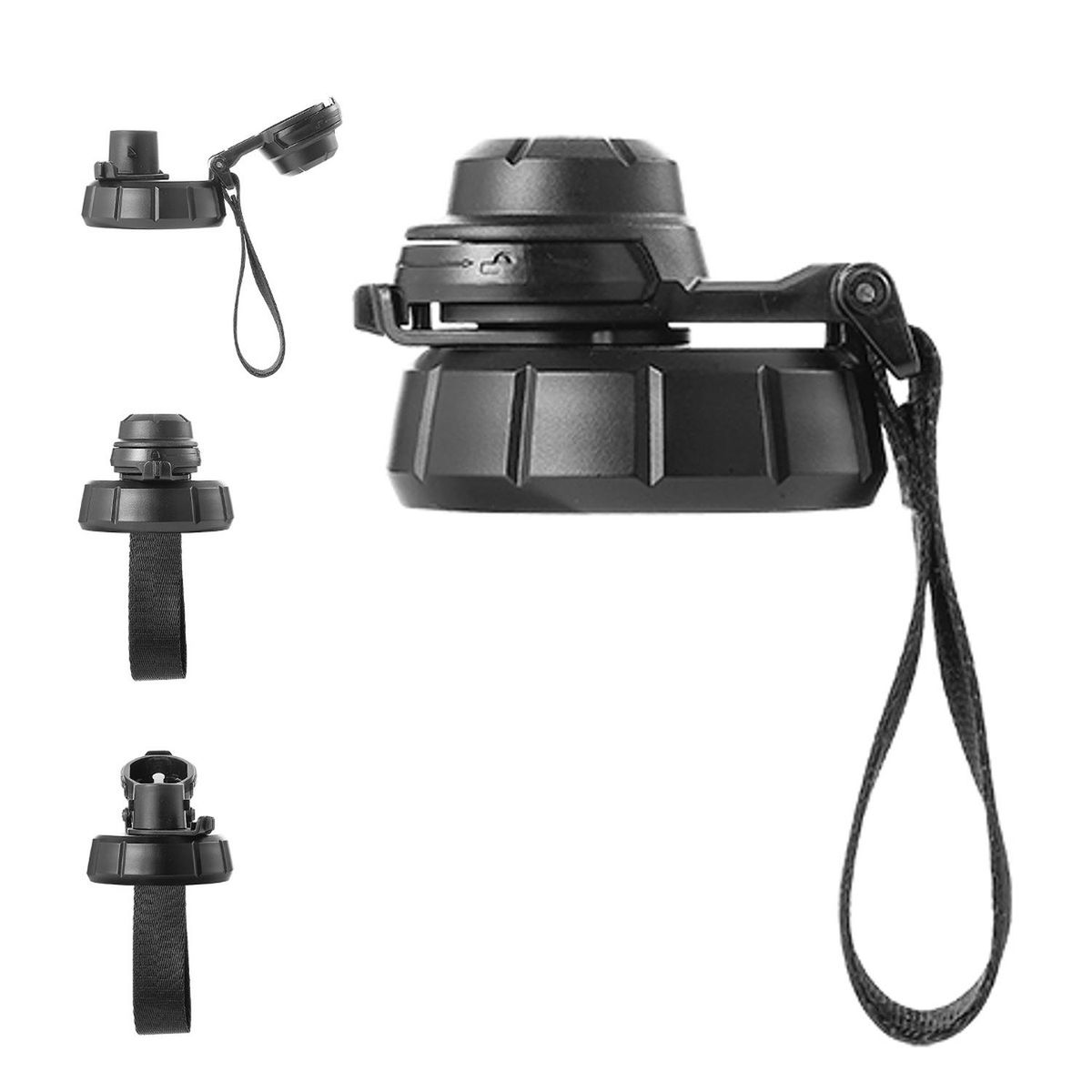 BUFFER FLASK - Tapa Para Botella Termica de Agua One Click Buffer Flask - Negro