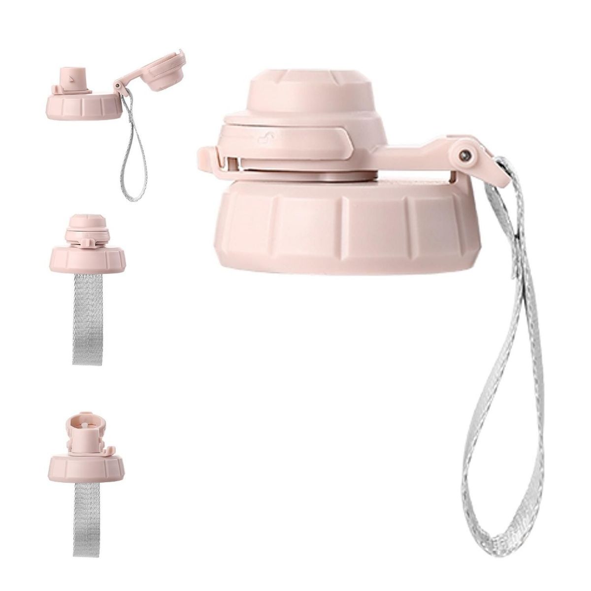 BUFFER FLASK - Tapa Para Botella Termica de Agua One Click Buffer Flask - Rosa claro