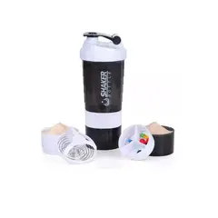 SPIDER TECH - Botella Deportiva Shaker Proteina Mezclador Batidos Fitness