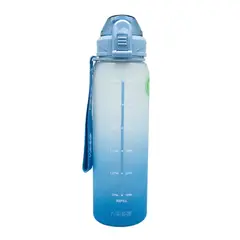 KEEP - Botella Medidas Rubber 1 Litro Azul Claro