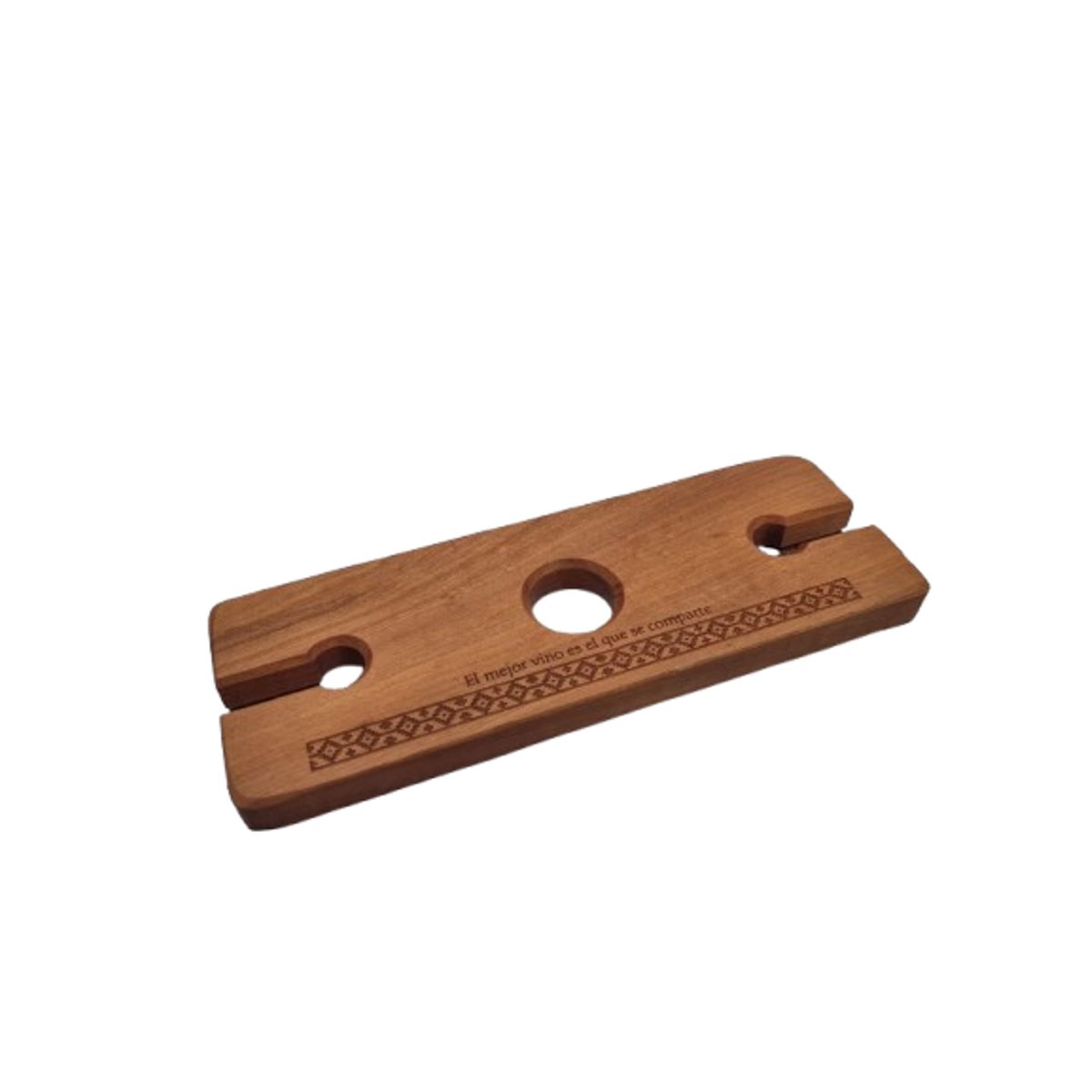 ROU ESENCIA NATURAL - Porta copas 28 x 10 cm. madera nativa ROU