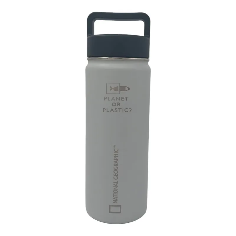 NATIONAL GEOGRAPHIC - Botella Metalica National Geographic 500Ml Color Gris