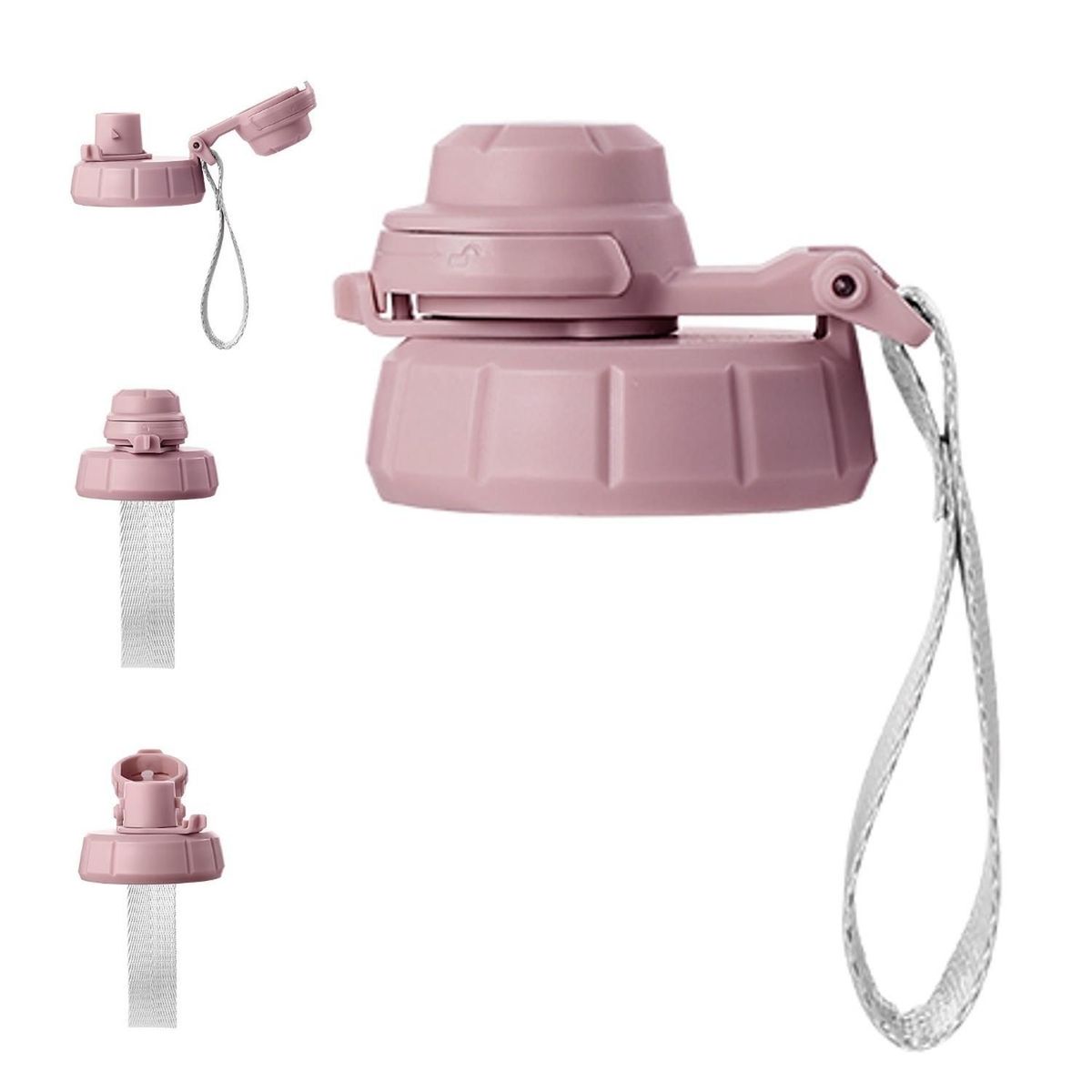 BUFFER FLASK - Tapa Para Botella Termica de Agua One Click Buffer Flask - Rosa