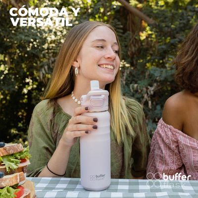 Imagen 2 del producto Termo Botella Termica Buffer 700ml Botella Agua - Rosa