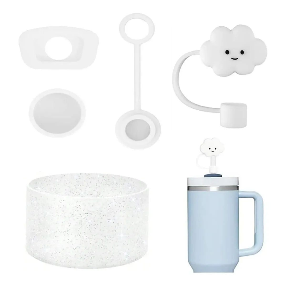 KUANGYE - Juego De Tapones De Silicona Antiderrame +base Para Stanley