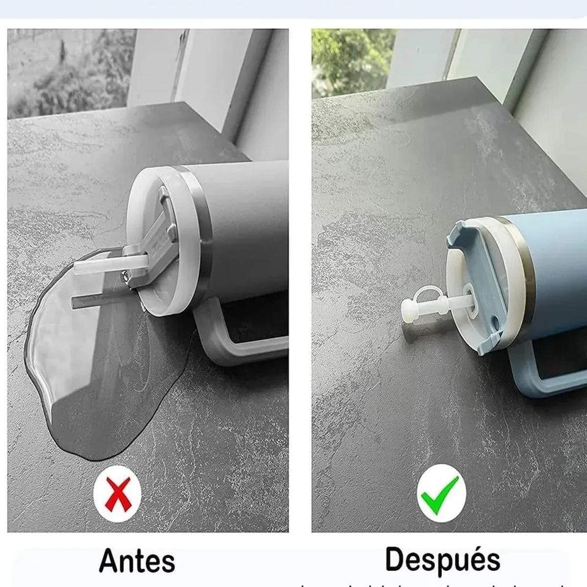 KUANGYE - Juego De Tapones De Silicona Antiderrame +base Para Stanley