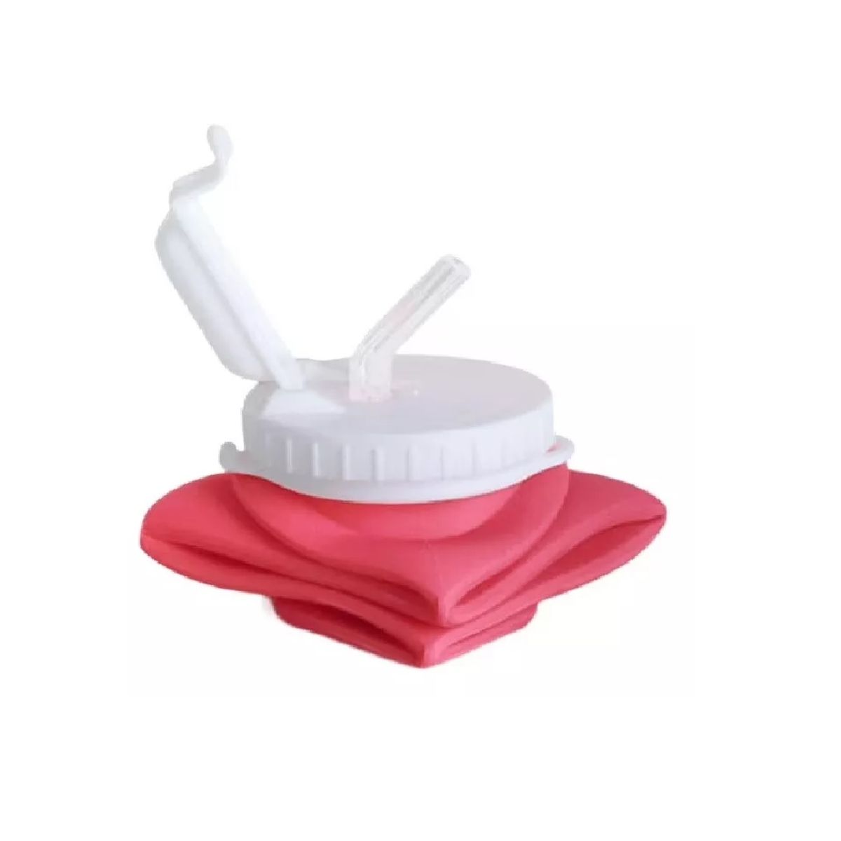 GENERICO - Botella Plegable Camping Silicon 600ml Viaje Fitness Rosa