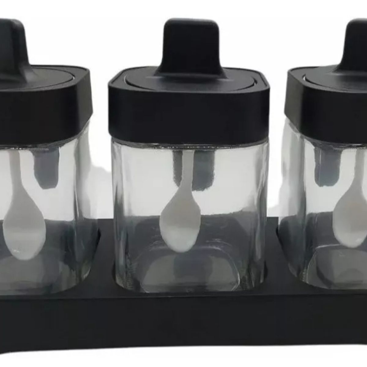 GENERICO - Set 3 Botellas Para Especies Condimentos 2 En 1 Con Cuchara
