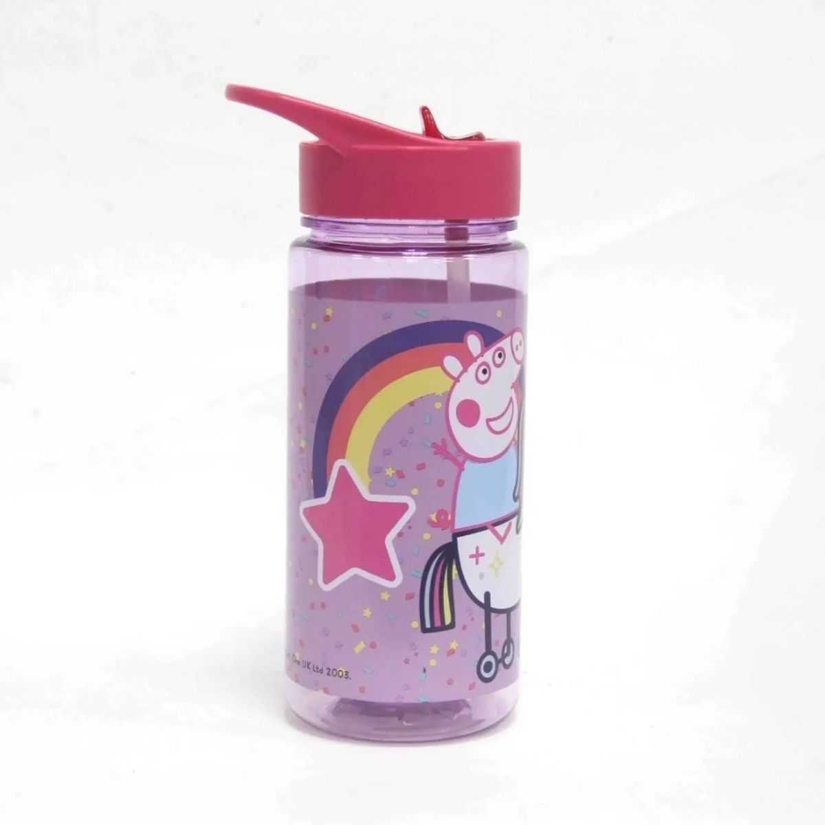 INTEC - Botella infantil con bombilla 500 ml Peppa pig