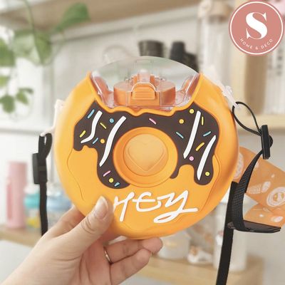 Imagen 2 del producto Botella Antiderrame Niño Infantil Donuts 380 ml Naranja