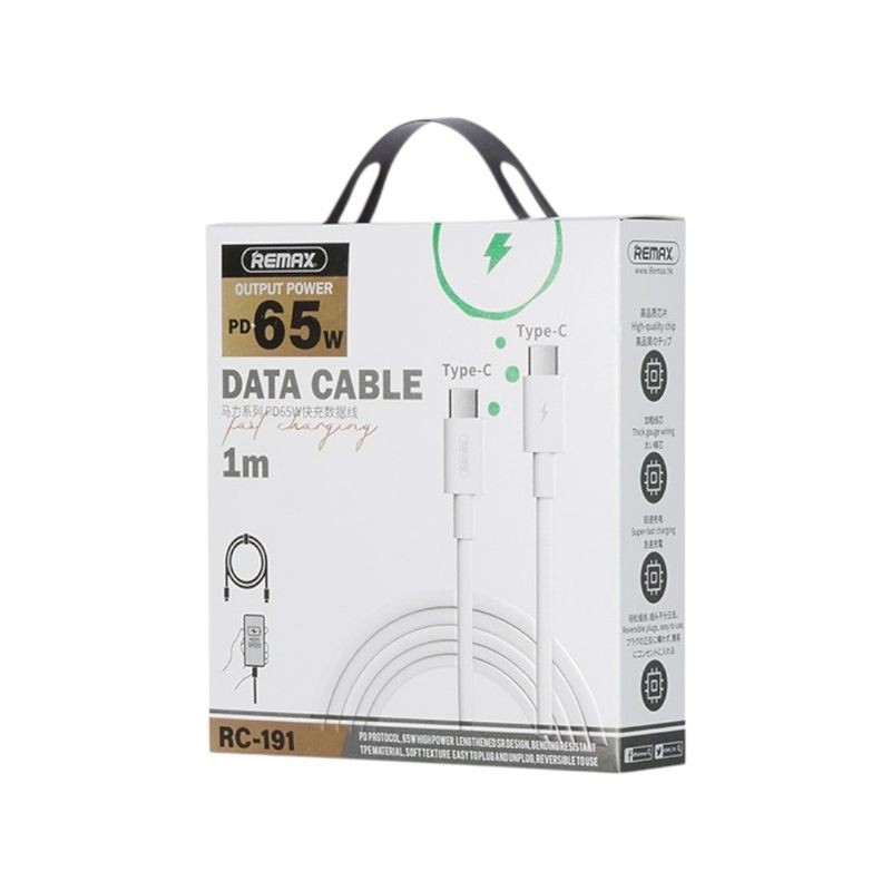 REMAX - Cable Remax RC-191 C-C 65W  Potencia premium