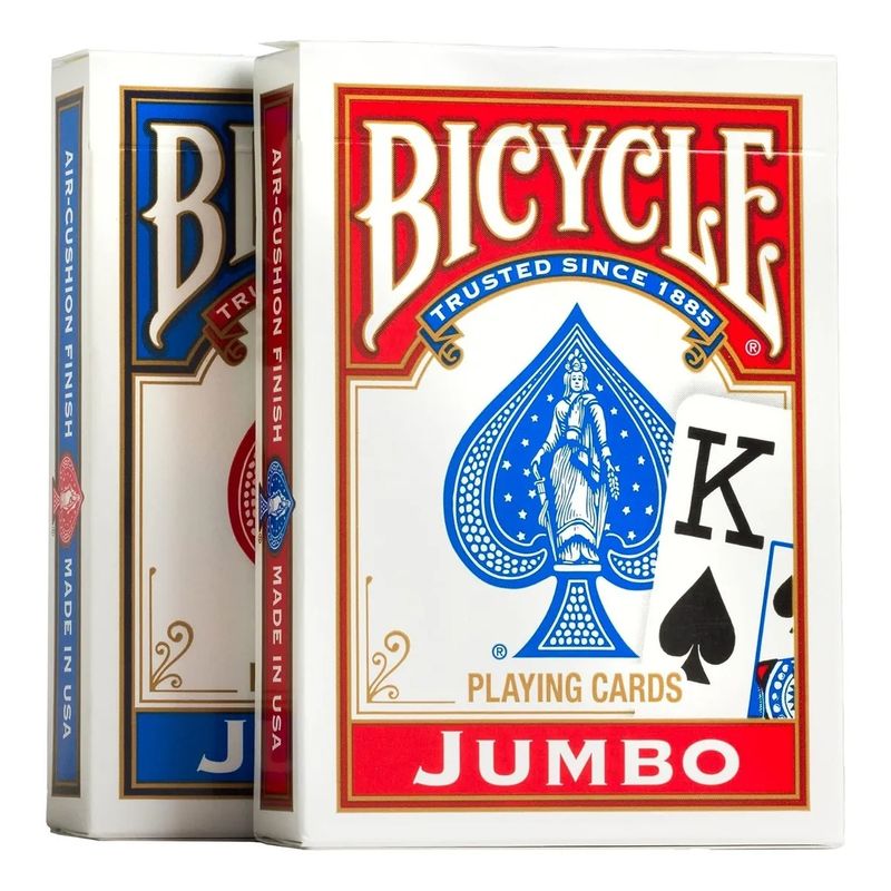  - Naipes Bicycle Jumbo Poker 2 Mazos Azul Y Rojo 100% Original