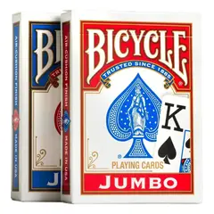 undefined - Naipes Bicycle Jumbo Poker 2 Mazos Azul Y Rojo 100% Original