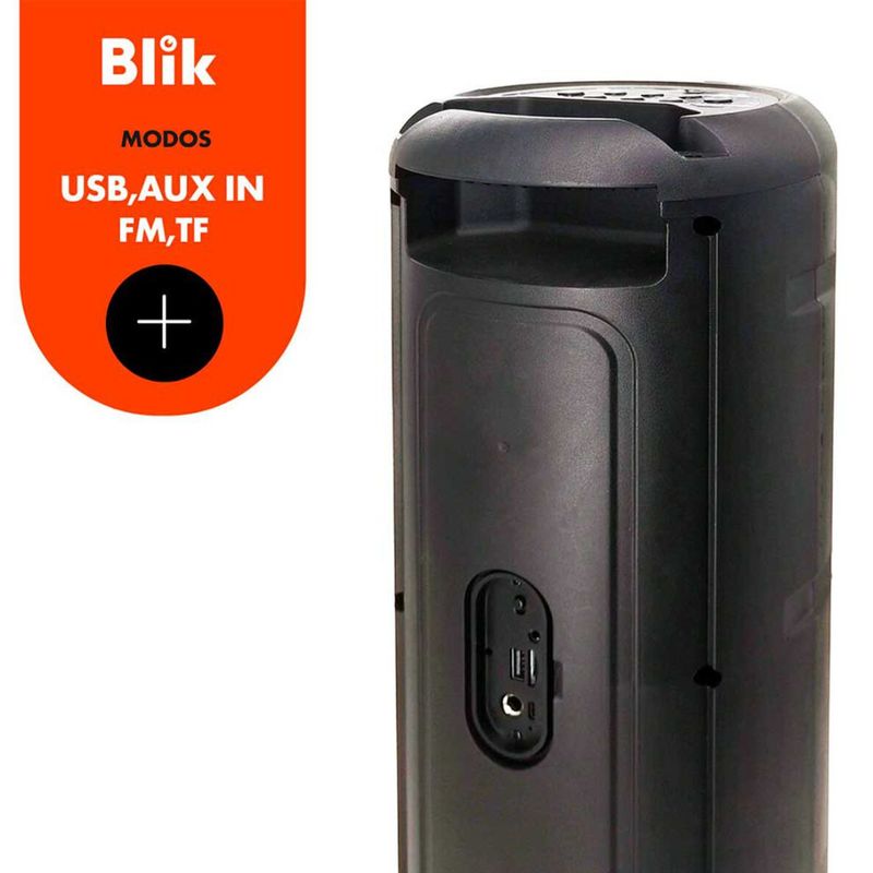 BLIK - PARLANTE PORTATIL BLIK UPSOUND 3 + MICROFONO NEGRO