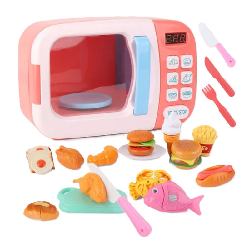 GENERICO - Juego de microondas 31 piezas de cocina para niños