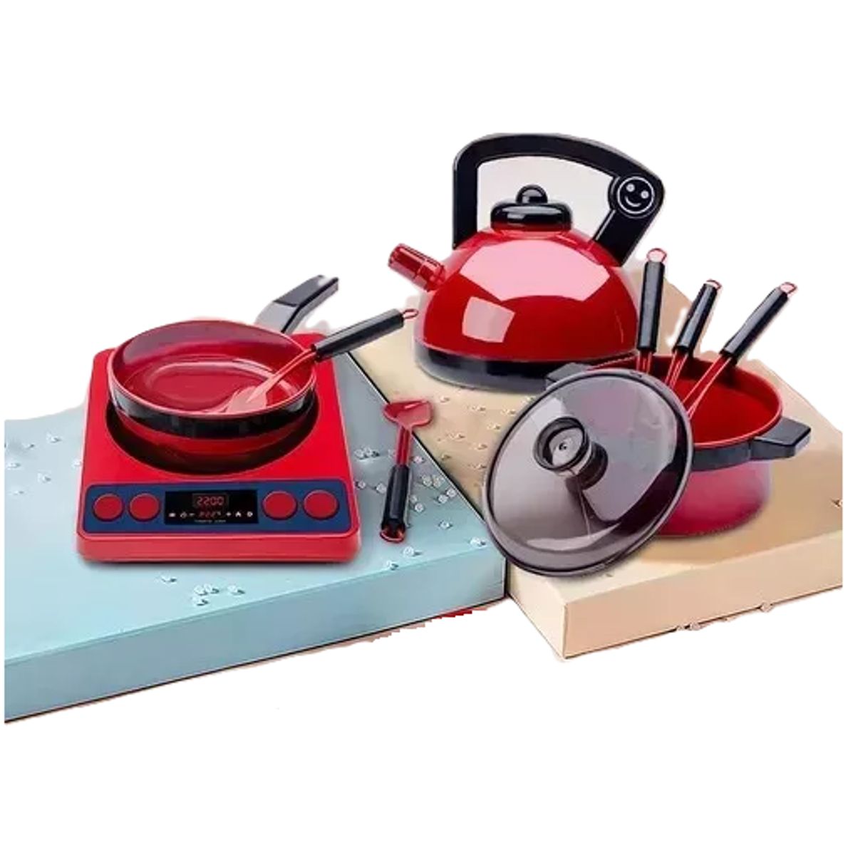 GENERICO - 61 juguetes de cocina para niños utensilios cocina y alimentos multicolor