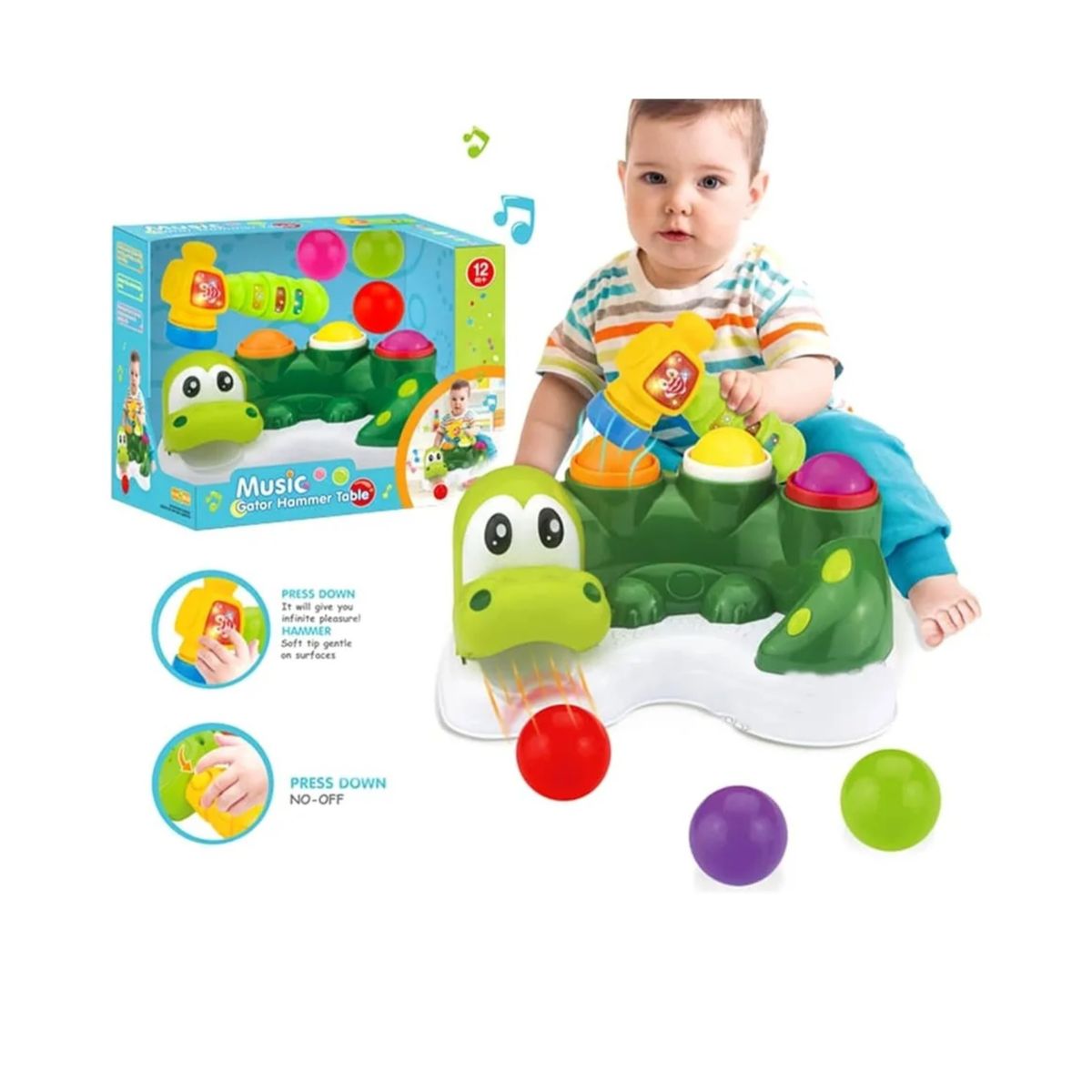 GENERICO - Juego De Estimulacion Didactico Golpea Al Cocodrilo