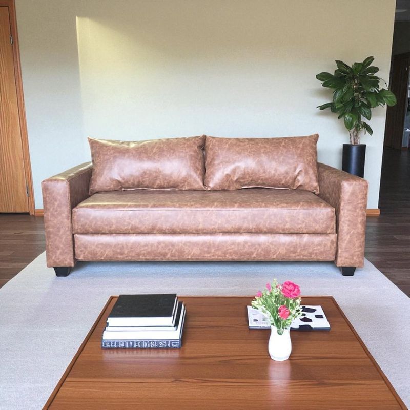 DISEÑOS VALESTRINI - SOFA CAMA MULTIFUNCIONAL ECOCUERO BITONO
