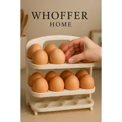 GENERICO - Dispensador De Huevos 3 Niveles Cocina Ordenada Whoffer Blanco