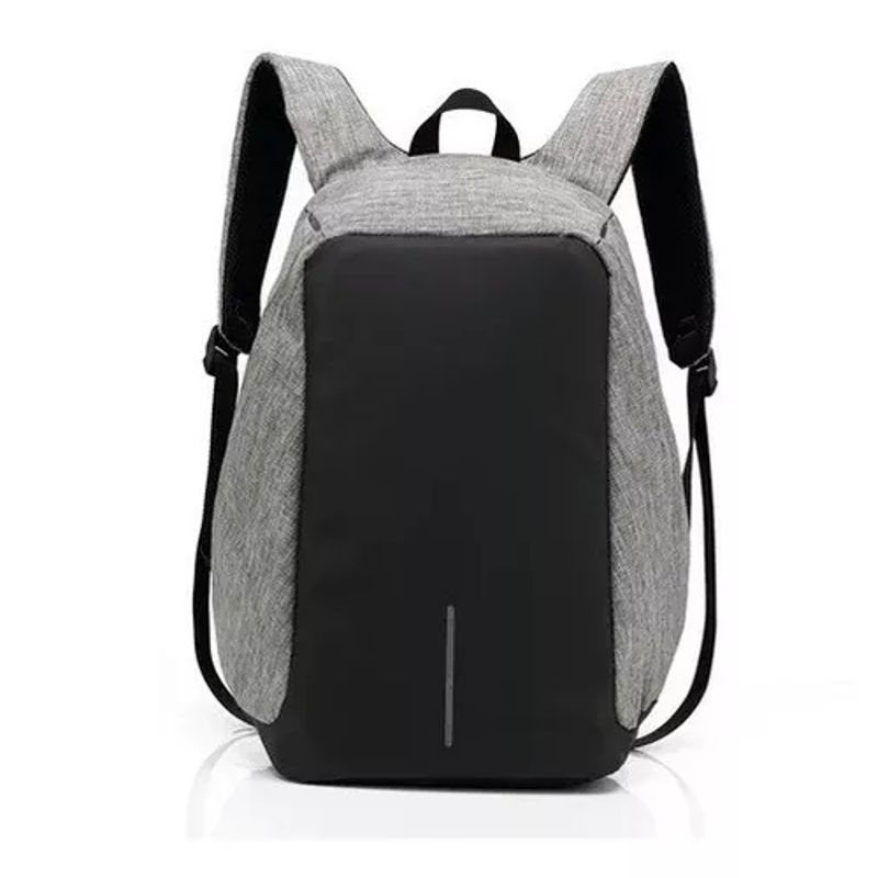 GENERICO - Mochila antirrobo con seguridad ajustable acolchada gris