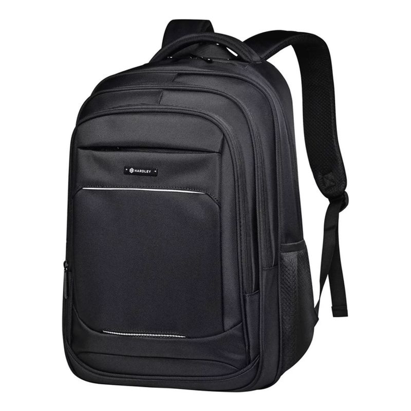 GENERICO - Mochila Notebook Impermeable Antirrobo Balística Hardley con USB Negra