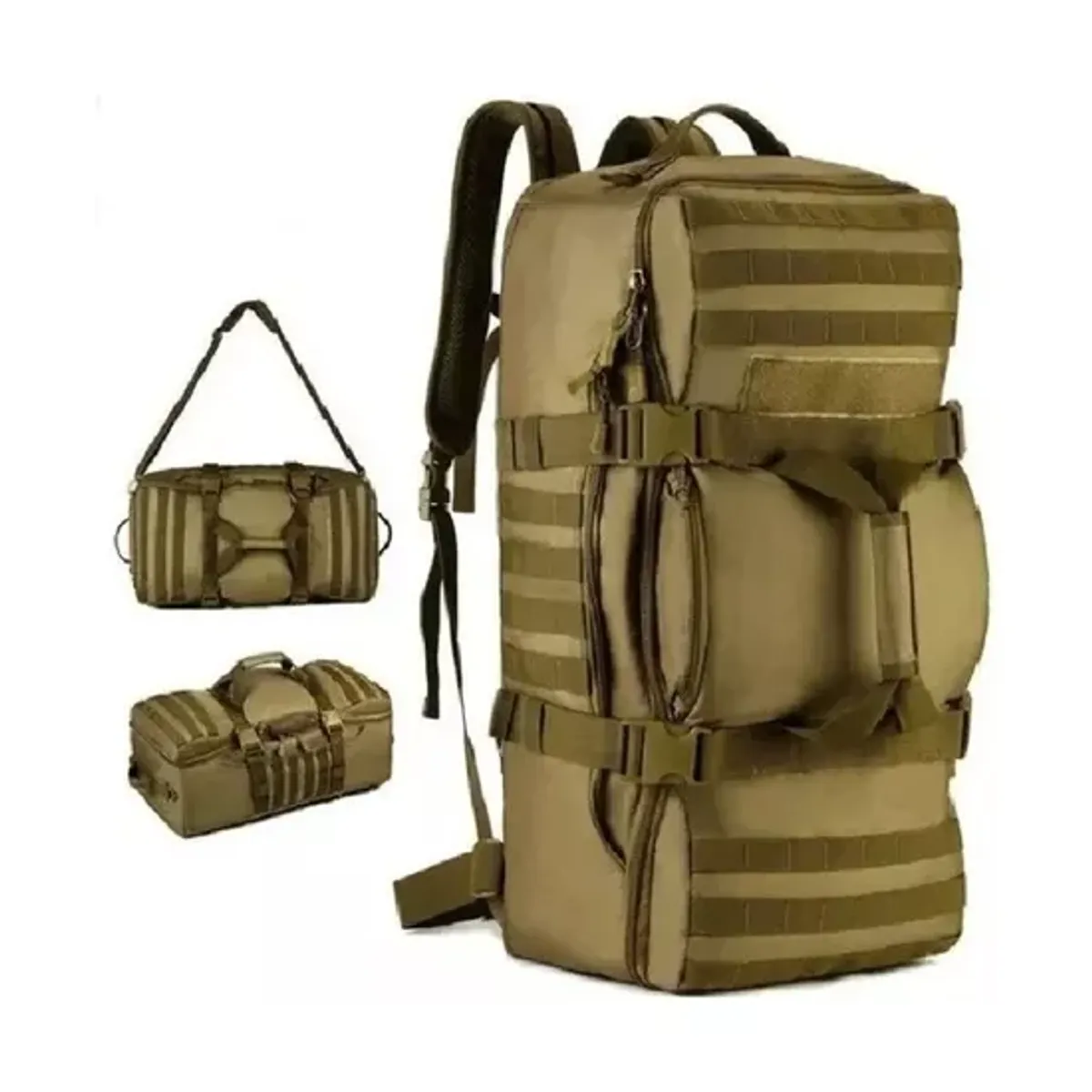 Bolso mochila táctico militar Molle 60L color café, marca GENERICO - Foto 2