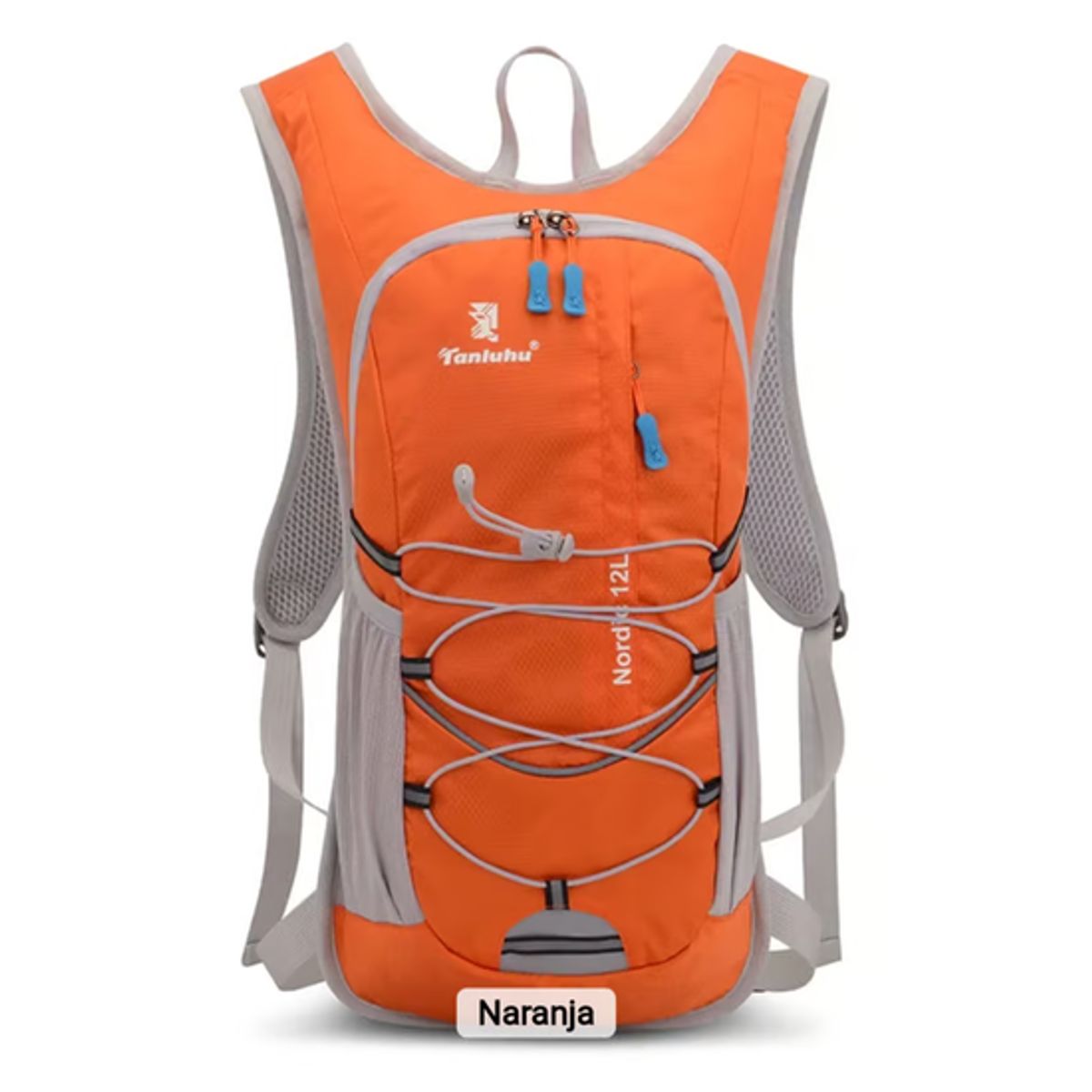 GENERICO - Mochila hidratación + bolsa de agua color naranja