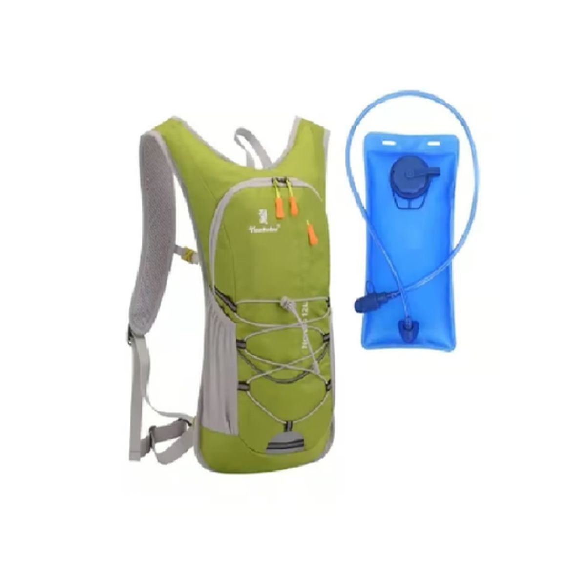 GENERICO - Mochila hidratación + bolsa de agua color verde