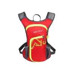 GENERICO - Mochila outdoor trekking + bolsa de agua color rojo