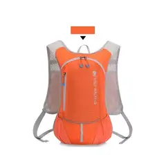 GENERICO - Mochila ultraligera outdoor trekking running + bolsa agua naranja
