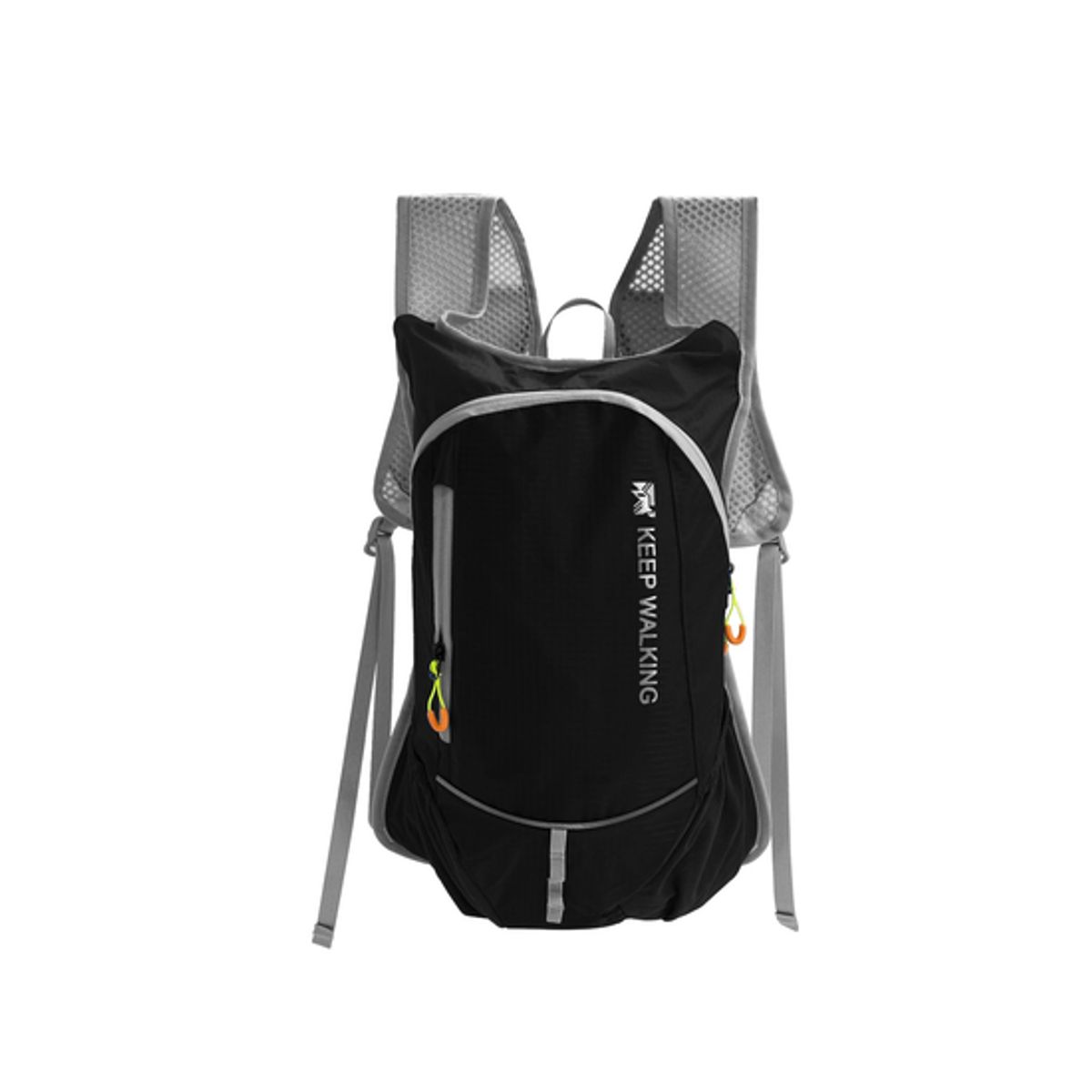 GENERICO - Mochila ultraligera outdoor trekking running + bolsa agua negro