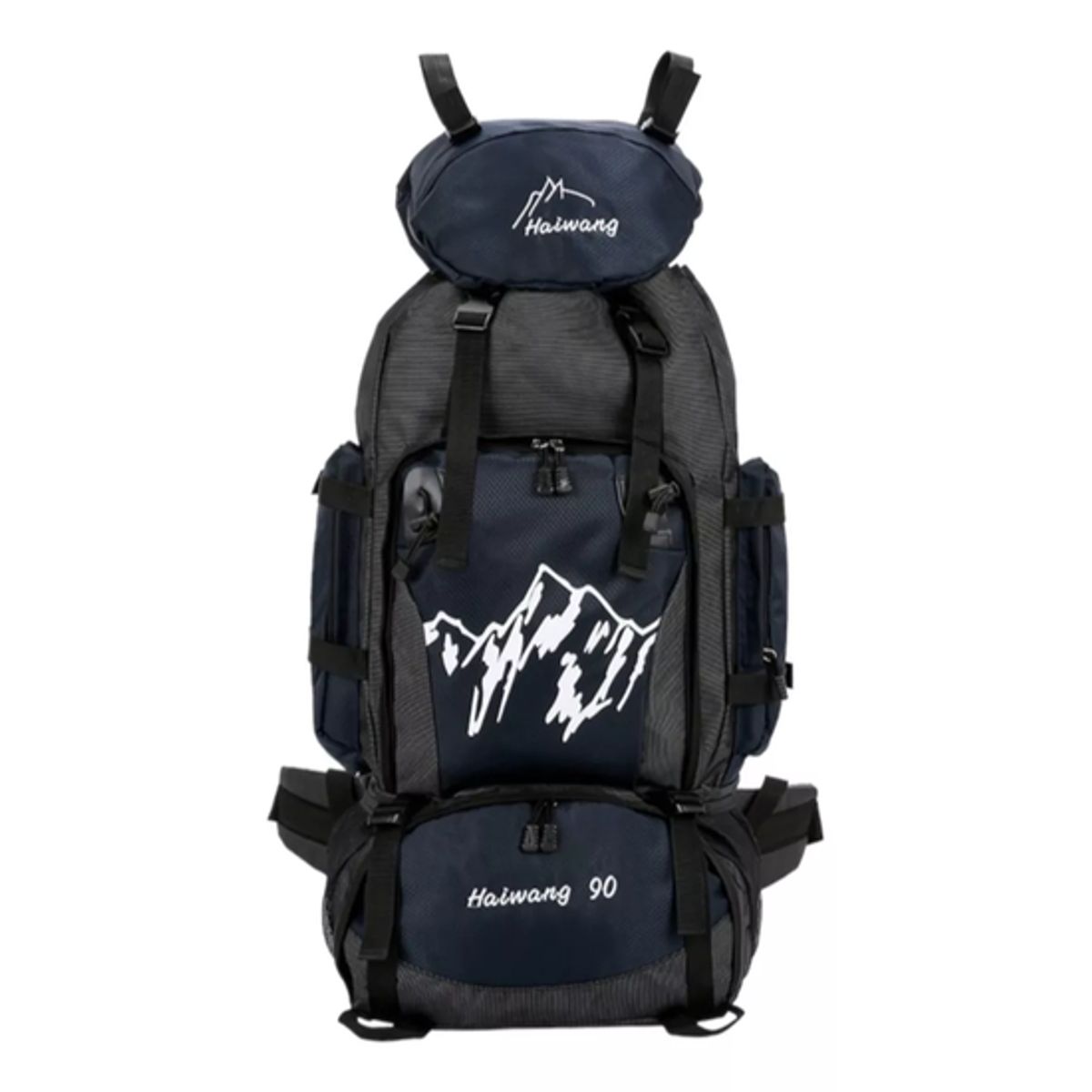 GENERICO - Mochila 90L para camping color negro