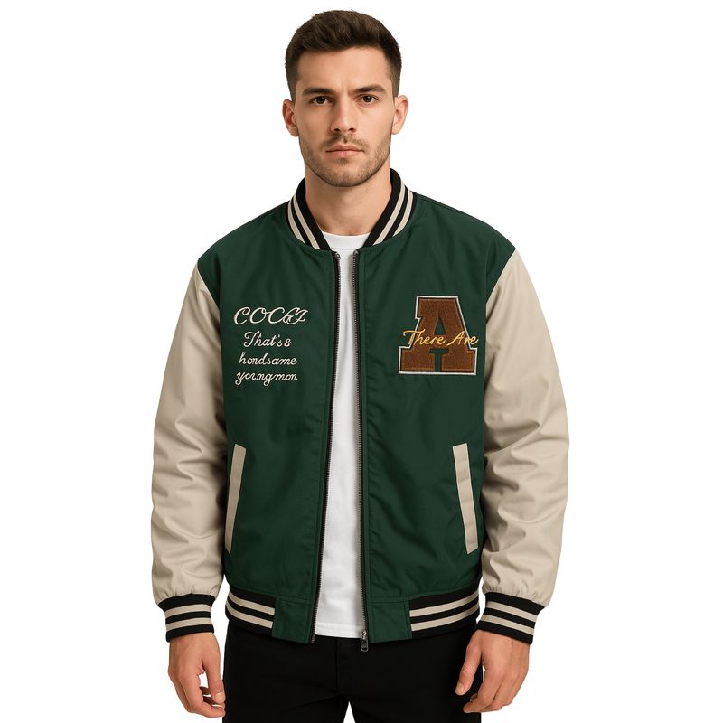 D'JOE - Chaqueta Bomber Universitaria Hombre Alpha