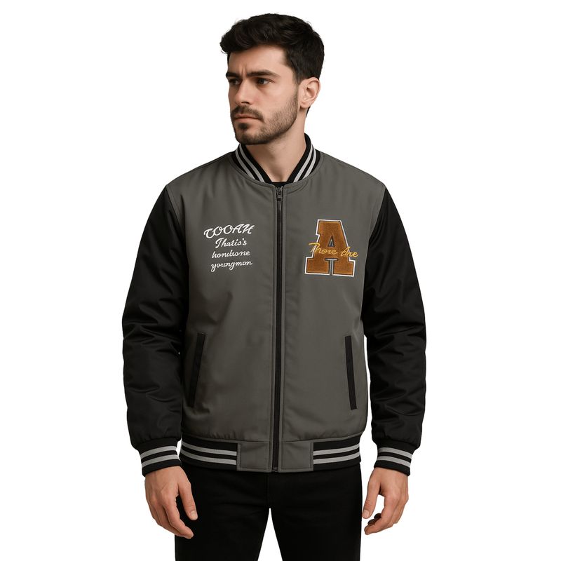 D'JOE - Chaqueta Bomber Universitaria Hombre Alpha